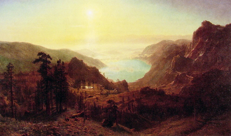 Albert Bierstadt Oil Painting Donner Lake from the Summit